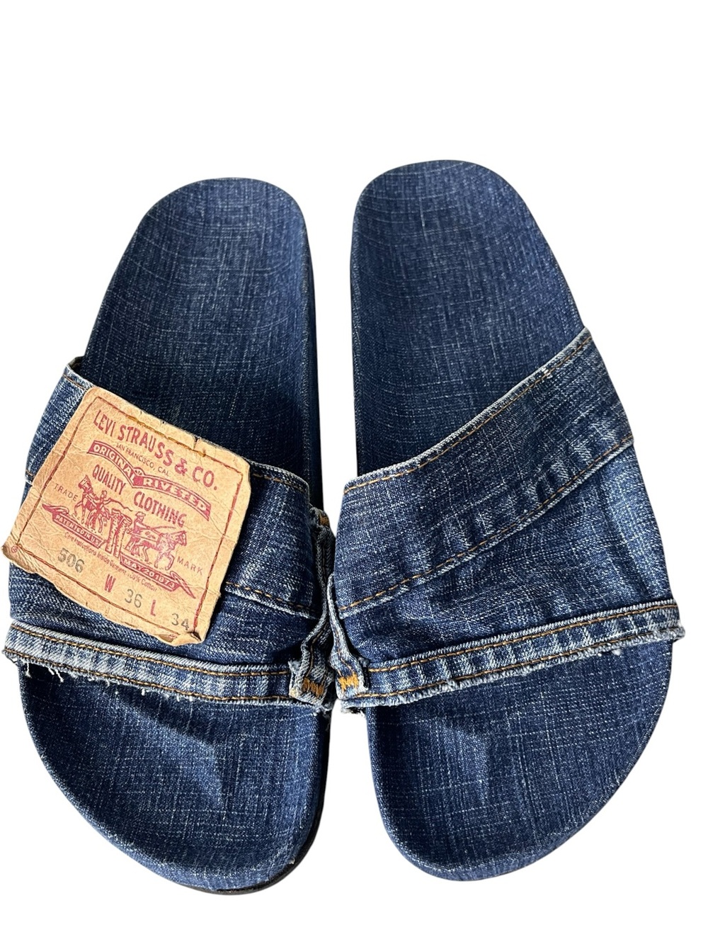 OMIGHTY x Levi's Re-Worked Denim Slides Sandal Size EU 40 - Picture 6 of 16